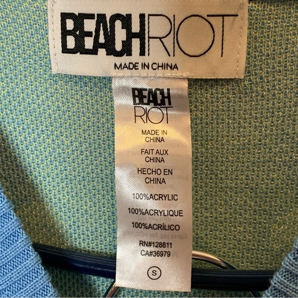 Beach Riot Women’s Callie Spring Daisy Blue Sweater Coverup Size S - Picture 8 of 10